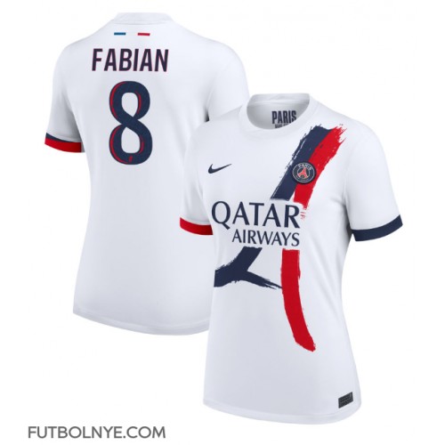 Camiseta Paris Saint-Germain Fabian Ruiz #8 Visitante Equipación para mujer 2024-25 manga corta